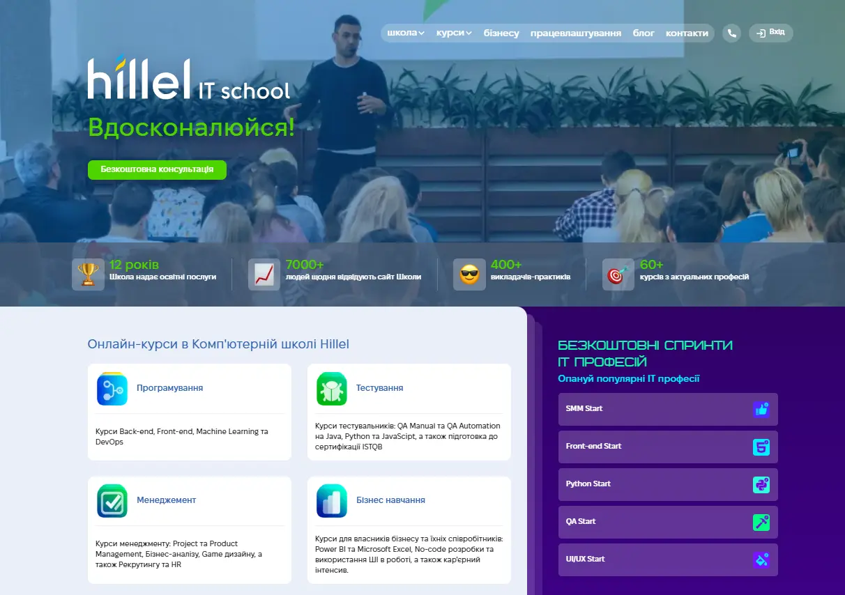 Hillel IT School главный сайт